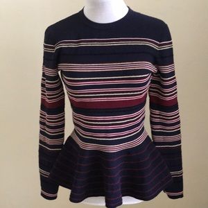 Ted Baker Leytina Striped Peplum Sweater